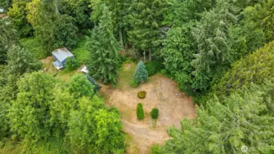 Overhead view of this private lot.
