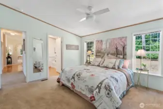 Primary bedroom has its own en suite bath