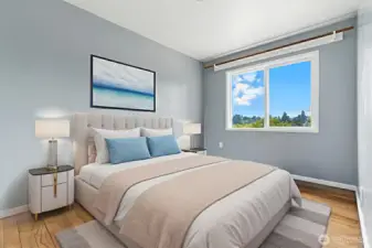 Unit A 1st Bedroom (Virtually staged)