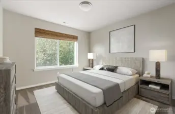 1 of the 3 upstairs Bedrooms virtually staged