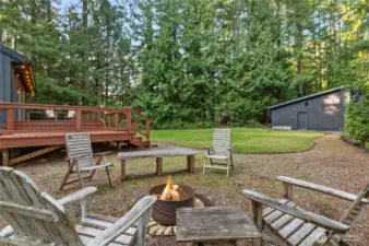 Private and cozy firepit area.