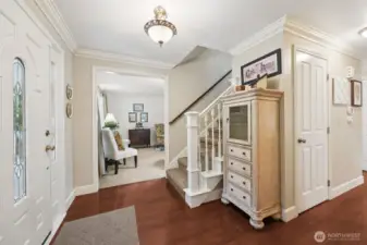 A warm welcome with the hardwood flooring.