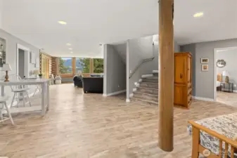 The fully finished lower level offers daylight basement views that are nearly as impressive as those on the main level.