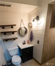ADU bathroom with walk-in shower.
