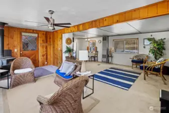 Another view of the living room. The house is only 900 sqft but it doesn't feel like it!