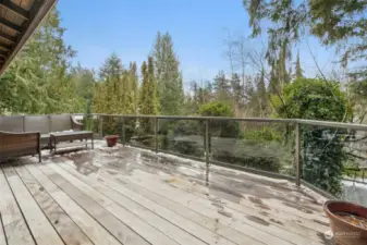 Front deck with gorgeous Westerly views.