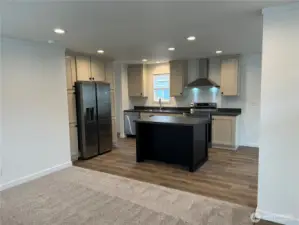Another view of kitchen from living room.