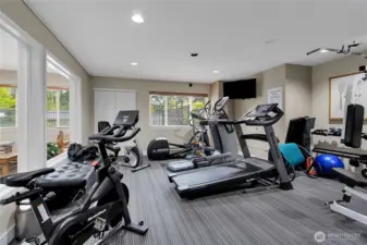 Workout room in clubhouse