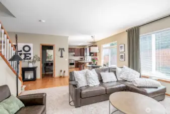 Great Room toward kitchen w/ eating space