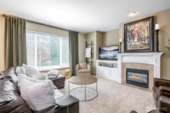 Gas Fireplace in Great Room.