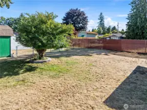 Fully fenced with dog run or garden area