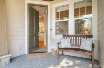 Warm and sun speckled entry way welcome you in!