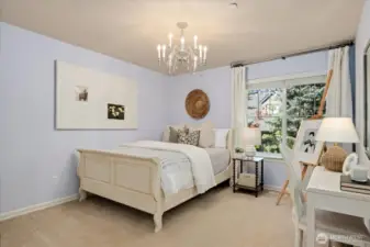Guest Bedroom offers outdoor views and designer touches!