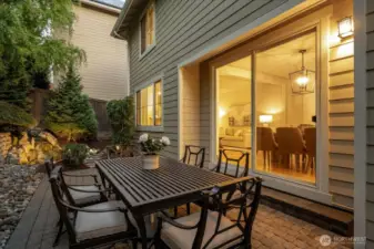Large sliding door in the main-level offers indoor/outdoor experiences. Sophisticated spaces that extend your home outdoors.