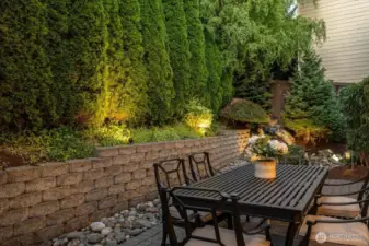 Incredible landscape lighting in the front and backyards provides ambiance and delight!