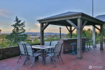 Built in outdoor kitchen & bar