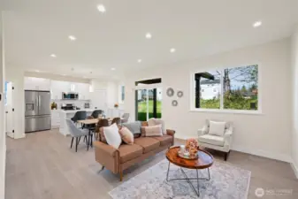 Luxury vinyl plank flooring throughout the main floor.