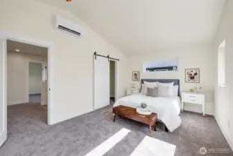 Mini-splits in each of the rooms for warmth and cooling.