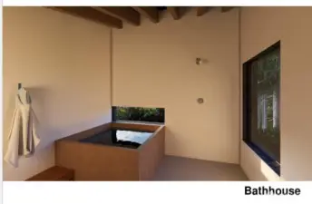 Proposed bathhouse design as envisioned for this future build