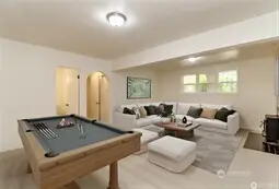 Lower Floor family room/rec room - virtually staged
