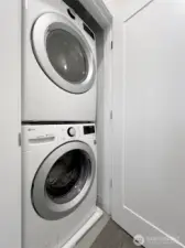 Washer and Dryer conveniently located right outside the primary bedroom.