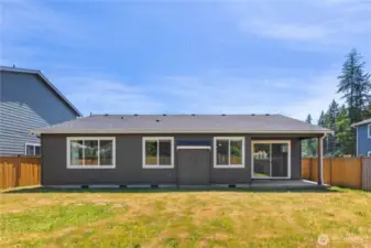 Large, private, fully fenced backyard - perfect for entertaining, relaxing, or play