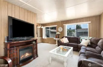 Home opens to the living room.
