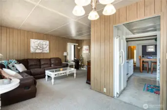 Home flows from living room to kitchen