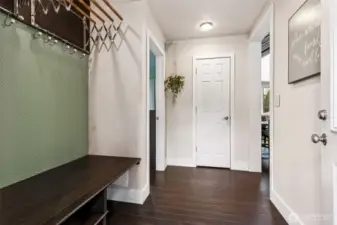 Entrance off of garage