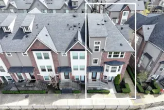 Aerial view of the home.