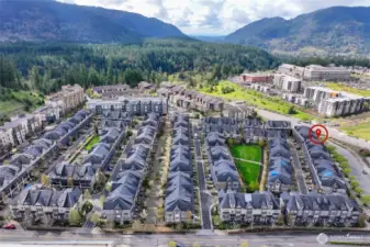 Mountains around the Brownstones community.