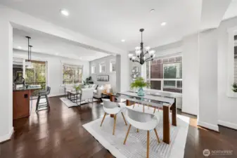 Elegant dining area.