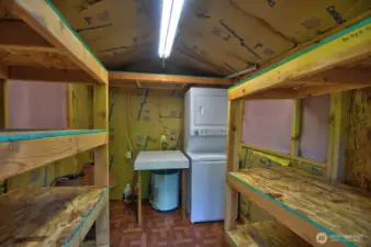 2ND SHED WITH WASHER/DRYER AND STORAGE