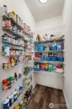 Pantry w/ room for all of your food/kitchen items.