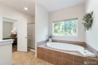 Soak your cares away in the tub or take a shower, if you prefer!