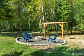 Take time to relax by the campfire and enjoy the peacefulness of the property