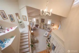 Skylight view of Formal Entry and Living Room