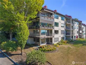 Condo is end unit on second floor.