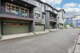 Alley with garage