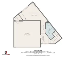 1st/entry - flex office- garage