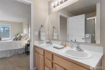 Primary bath with double sinks