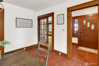 Don't miss the vintage glass pocket door, a stylish feature that proves pocket doors were cool long before they made a comeback! It adds both function and flair to the home's historic charm.