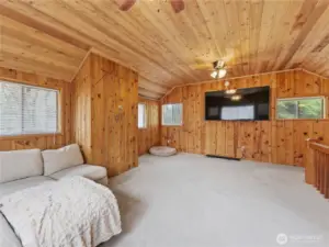 Bedroom/Bonus room w/ knotty pine throughout...