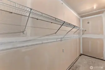 Large storage space in garage is great for all your extra items with easy access.