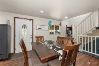 Dining area and front door