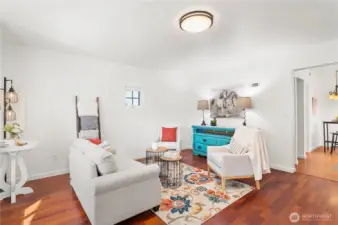 Living room is large