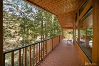 Deck off great room river side