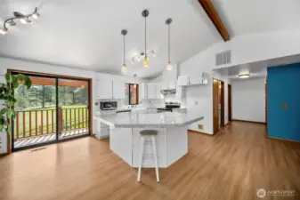 Great room kitchen view