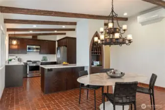 Kitchen open to living areas.