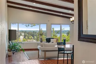 Spacious entry immediately showcases the views.